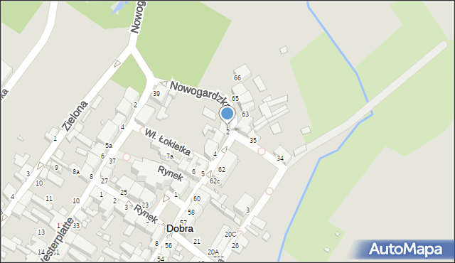 Dobra, Armii Krajowej, 2, mapa Dobra