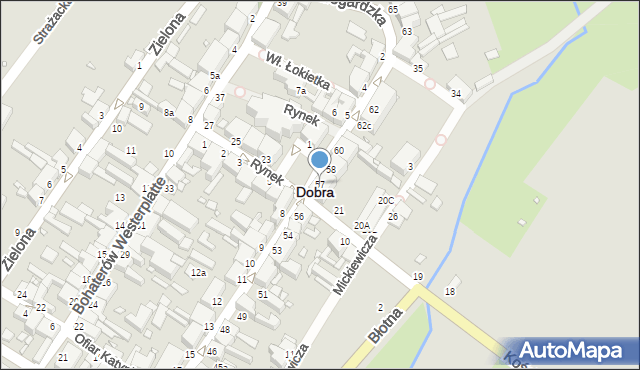 Dobra, Armii Krajowej, 57, mapa Dobra
