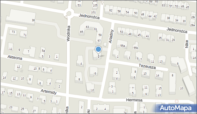 Gdańsk, Ariadny, 2, mapa Gdańska