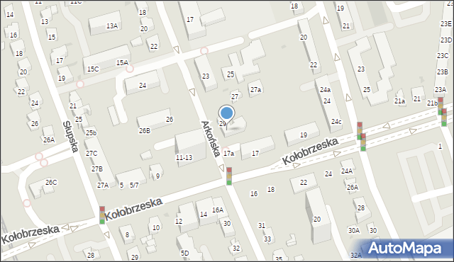 Gdańsk, Arkońska, 29a, mapa Gdańska