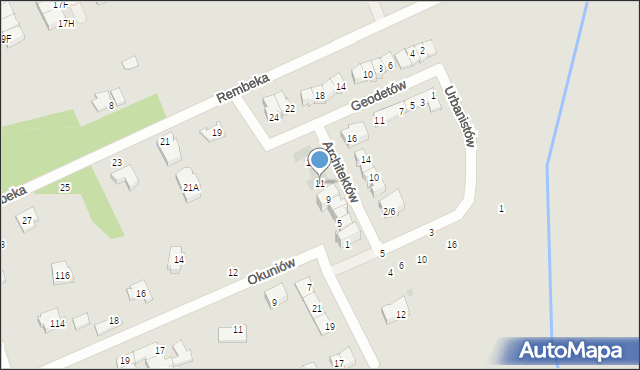 Grodzisk Mazowiecki, Architektów, 11, mapa Grodzisk Mazowiecki