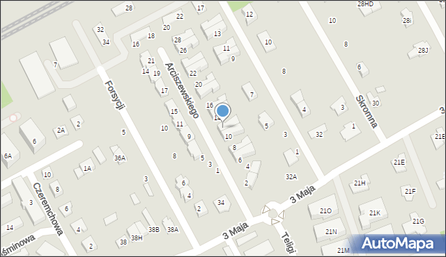 Grodzisk Mazowiecki, Arciszewskiego Krzysztofa, adm., 12, mapa Grodzisk Mazowiecki