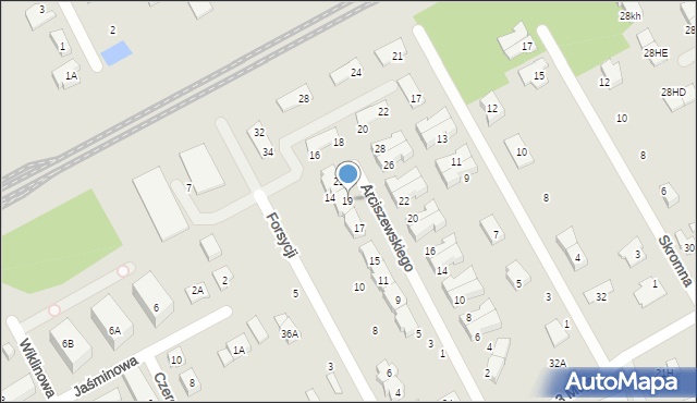 Grodzisk Mazowiecki, Arciszewskiego Krzysztofa, adm., 19, mapa Grodzisk Mazowiecki