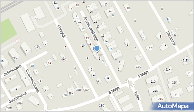 Grodzisk Mazowiecki, Arciszewskiego Krzysztofa, adm., 7, mapa Grodzisk Mazowiecki