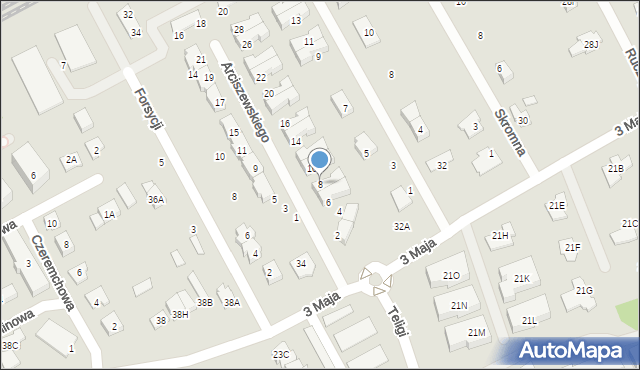 Grodzisk Mazowiecki, Arciszewskiego Krzysztofa, adm., 8, mapa Grodzisk Mazowiecki