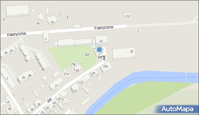 Gryfice, Armii Krajowej, 26B, mapa Gryfice