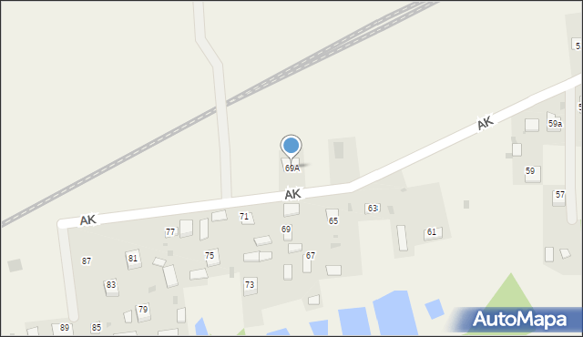 Horyniec-Zdrój, Armii Krajowej, 69A, mapa Horyniec-Zdrój