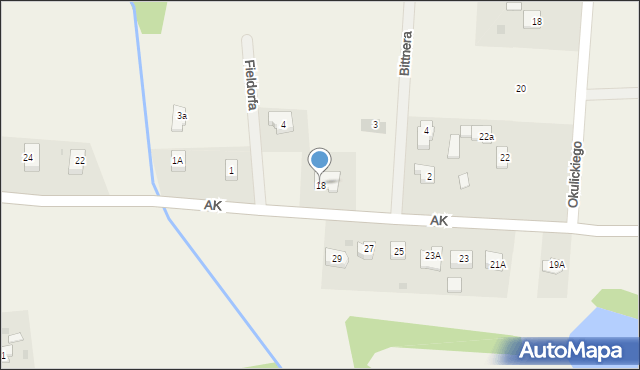 Jaktorów-Kolonia, Armii Krajowej, 18, mapa Jaktorów-Kolonia