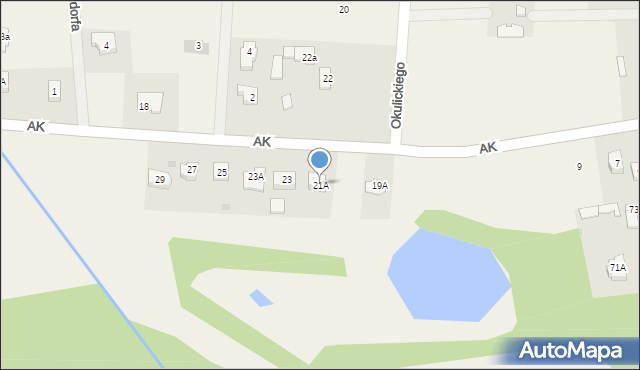 Jaktorów-Kolonia, Armii Krajowej, 21A, mapa Jaktorów-Kolonia