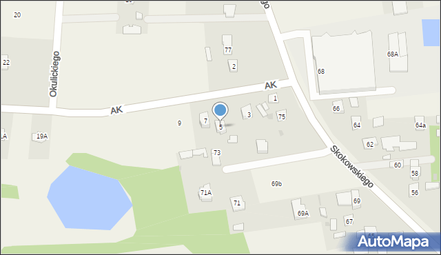 Jaktorów-Kolonia, Armii Krajowej, 5, mapa Jaktorów-Kolonia