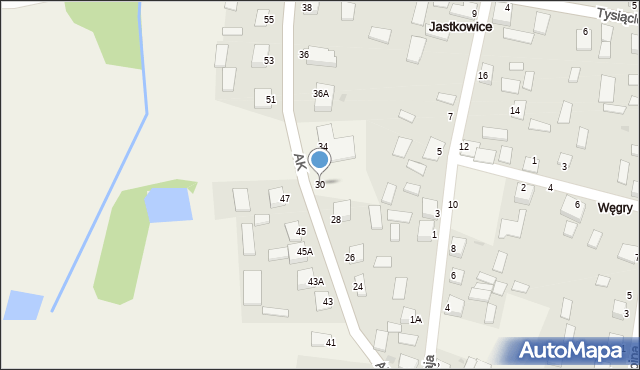 Jastkowice, Armii Krajowej, 30, mapa Jastkowice