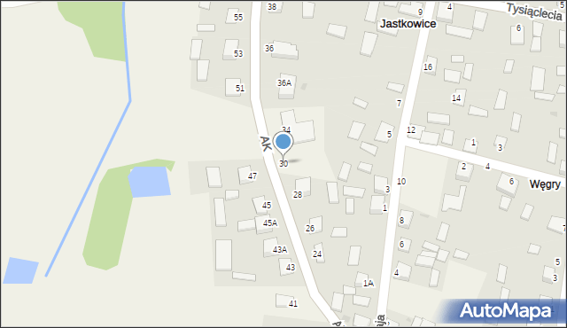 Jastkowice, Armii Krajowej, 30, mapa Jastkowice