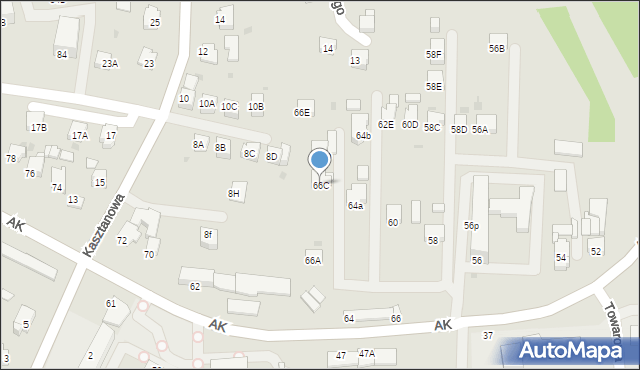 Jastrzębie-Zdrój, Armii Krajowej, 66C, mapa Jastrzębie-Zdrój