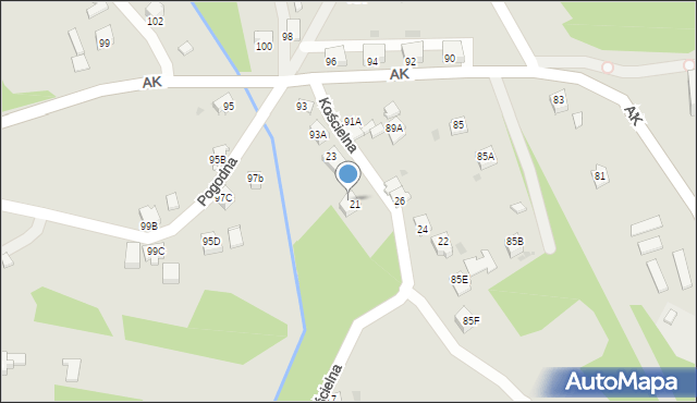 Jastrzębie-Zdrój, Armii Krajowej, 93C, mapa Jastrzębie-Zdrój