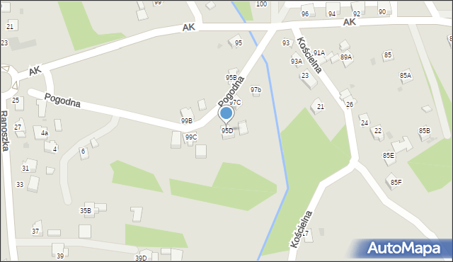Jastrzębie-Zdrój, Armii Krajowej, 95D, mapa Jastrzębie-Zdrój