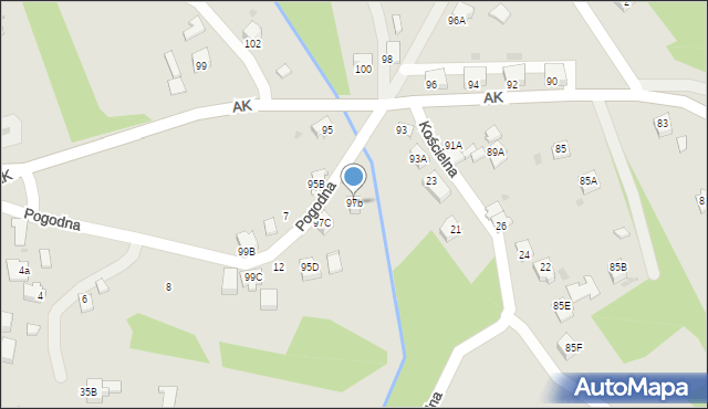 Jastrzębie-Zdrój, Armii Krajowej, 97b, mapa Jastrzębie-Zdrój