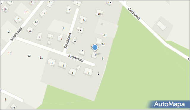 Jerzmanowa, Aroniowa, 3, mapa Jerzmanowa