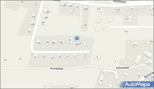 Jeżów Sudecki, Aroniowa, 6b, mapa Jeżów Sudecki