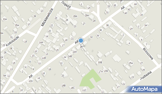 Karczew, Armii Krajowej, 26, mapa Karczew