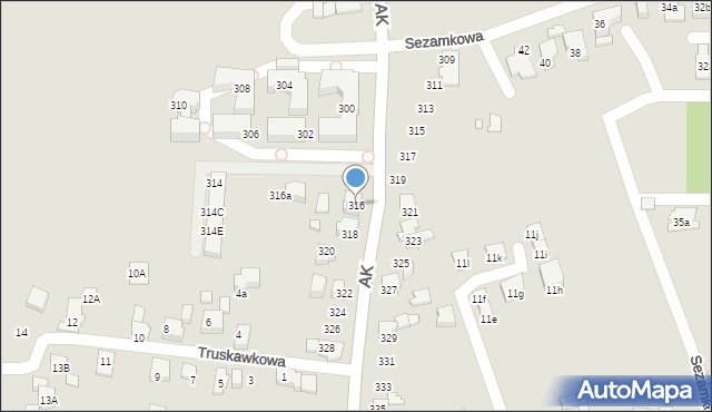 Katowice, Armii Krajowej, 316, mapa Katowic