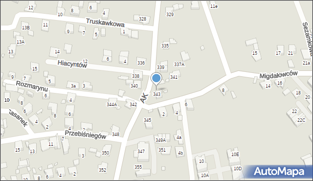 Katowice, Armii Krajowej, 343A, mapa Katowic