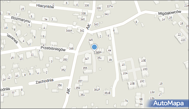 Katowice, Armii Krajowej, 349A, mapa Katowic