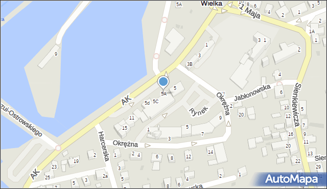 Kazimierza Wielka, Armii Krajowej, 5A, mapa Kazimierza Wielka