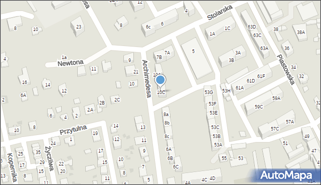 Kędzierzyn-Koźle, Archimedesa, 10C, mapa Kędzierzyna-Koźle