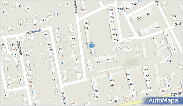 Kędzierzyn-Koźle, Archimedesa, 6C, mapa Kędzierzyna-Koźle