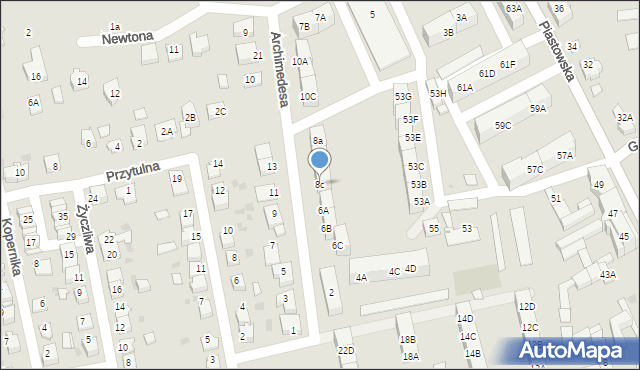 Kędzierzyn-Koźle, Archimedesa, 8c, mapa Kędzierzyna-Koźle