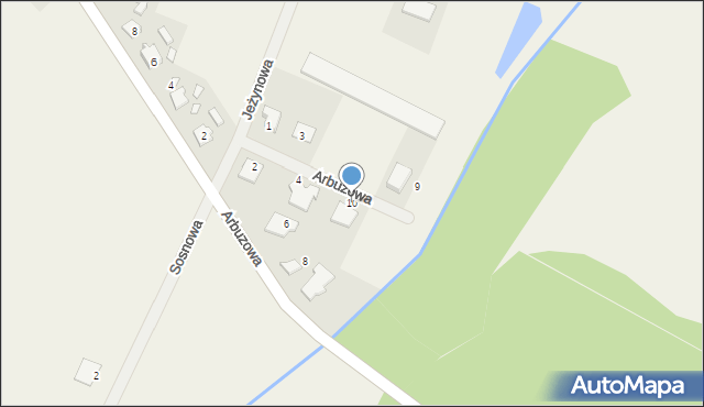 Kępa, Arbuzowa, 10, mapa Kępa