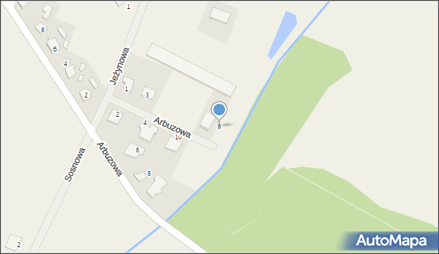 Kępa, Arbuzowa, 9, mapa Kępa