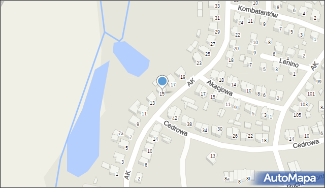 Kępno, Armii Krajowej, 15, mapa Kępno