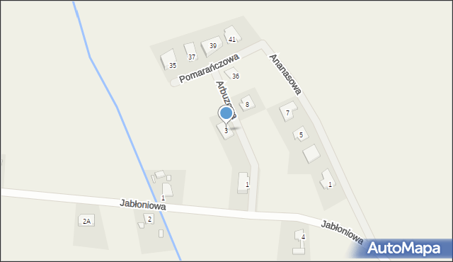 Kiączyn, Arbuzowa, 3, mapa Kiączyn