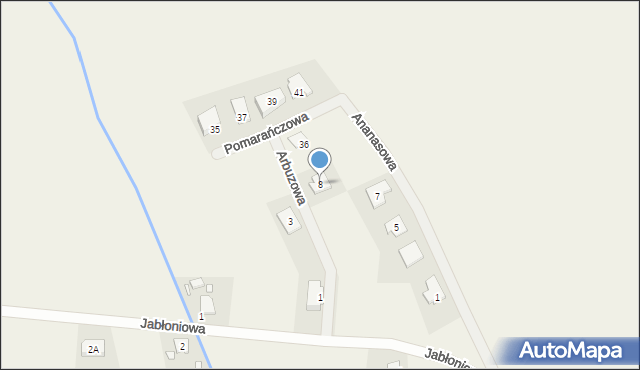 Kiączyn, Arbuzowa, 8, mapa Kiączyn