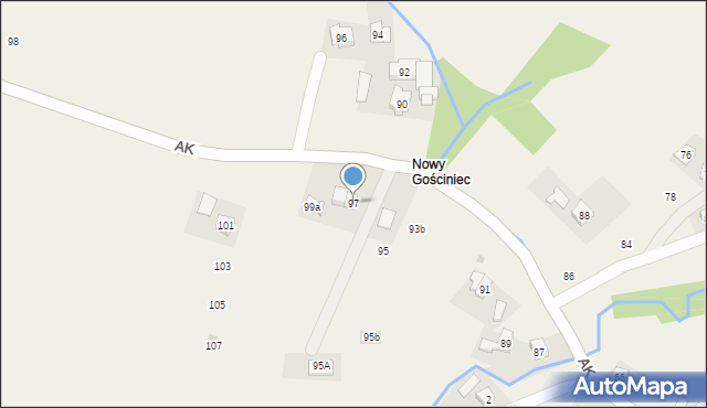 Korczyna, Armii Krajowej, 97, mapa Korczyna