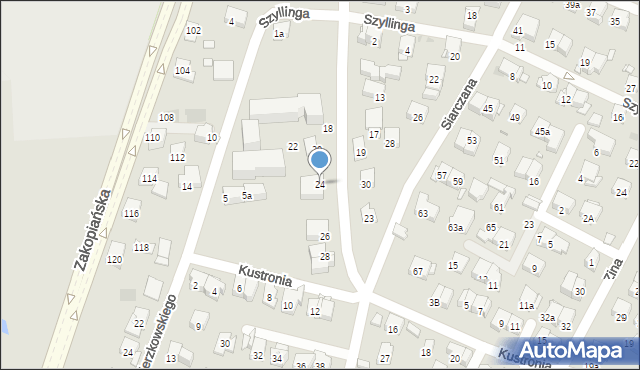 Kraków, Armii Kraków, 24, mapa Krakowa