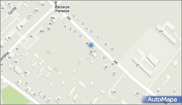 Kraśnik, Armii Krajowej, 20, mapa Kraśnik