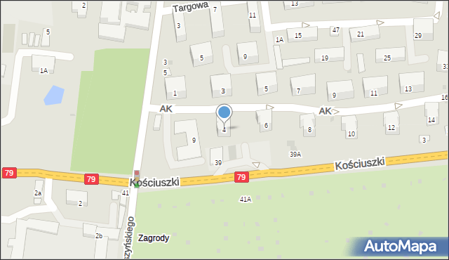 Krzeszowice, Armii Krajowej, 4, mapa Krzeszowice