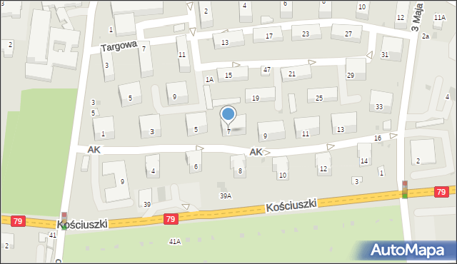 Krzeszowice, Armii Krajowej, 7, mapa Krzeszowice