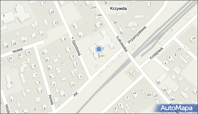 Krzywda, Armii Krajowej, 3, mapa Krzywda