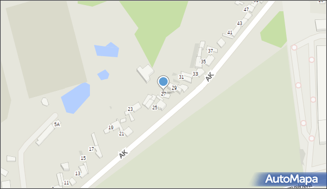 Łask, Armii Krajowej, 27, mapa Łask