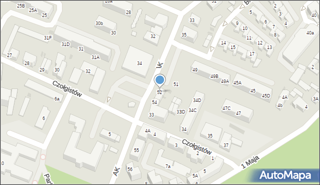 Lębork, Armii Krajowej, 52, mapa Lębork