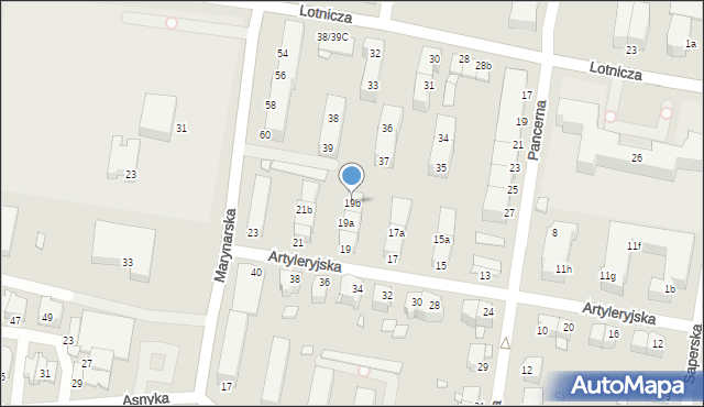 Legnica, Artyleryjska, 19b, mapa Legnicy