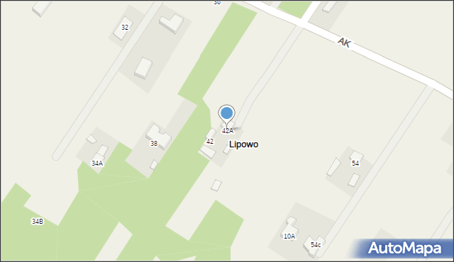 Lipowo, Armii Krajowej, 42A, mapa Lipowo