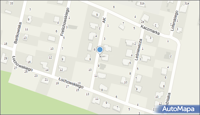 Łochowo, Armii Krajowej, 7, mapa Łochowo