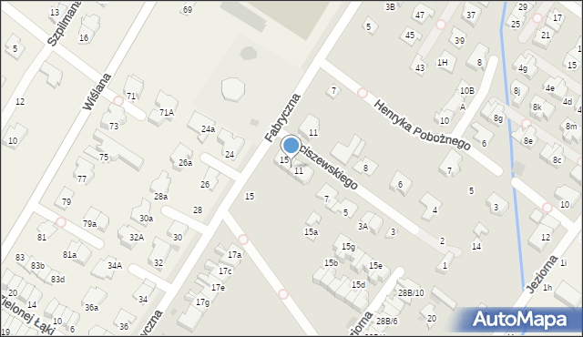 Łomianki, Arciszewskiego Krzysztofa, adm., 13, mapa Łomianki