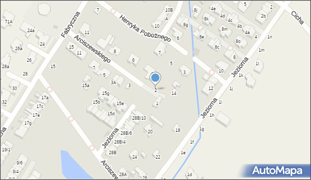 Łomianki, Arciszewskiego Krzysztofa, adm., 2, mapa Łomianki