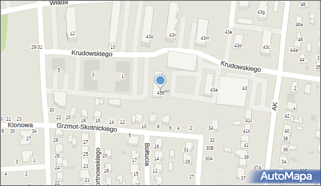 Łowicz, Armii Krajowej, 43b, mapa Łowicza