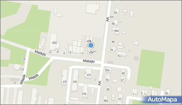 Łowicz, Armii Krajowej, 45a, mapa Łowicza